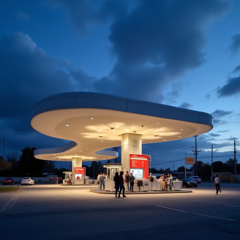 Red de estaciones de servicio modernas